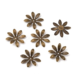 Chapeaux de perles en fer à pétales multiples&nbsp;IFIN-WH0070-08AB
