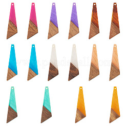 16 Uds. Colgantes de resina y madera de 8 colores&nbsp;WOOD-TA0002-70