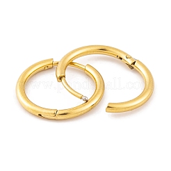 Pendientes de aro redondos de acero inoxidable 304 con baño de iones (IP) para mujer&nbsp;EJEW-G388-02B-G