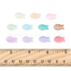 50pcs perles de verre transparentes peintes à la bombe&nbsp;GLAA-FS0002-06F