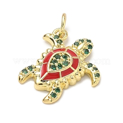 Pendentifs avec zircon cubiques à micro-pavés en laiton&nbsp;KK-H255-01A-G02