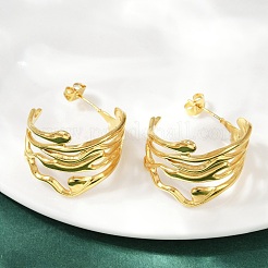 Pendientes de puño en forma de C de acero inoxidable 304&nbsp;EJEW-U070-02G