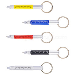 5 Stück praktischer 5-in-6-Schlüsselbund-Stift aus Aluminium in 1 Farben&nbsp;AJEW-TA0002-13A