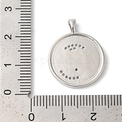 Ciondoli in ottone con zirconi chiari con placcatura a cremagliera&nbsp;KK-Z056-24P