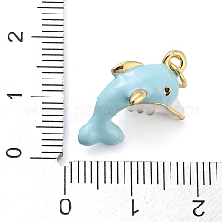 Delphin-Anhänger mit Messing-Emaille-Beschichtung&nbsp;KK-Q804-09G