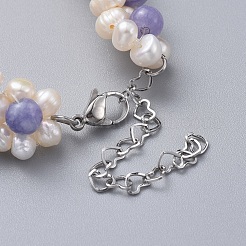 Armbänder aus natürlichen Quarzperlen (gefärbt).&nbsp;BJEW-JB04604-05
