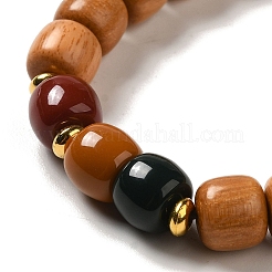 Bracciali perline di legno&nbsp;BJEW-B080-27C