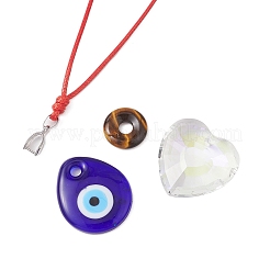 Fabrication de collier en cordon polyester ciré réglable&nbsp;AJEW-JB01311-02