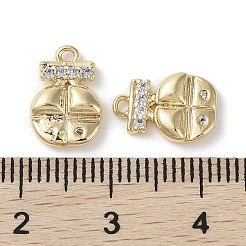 Latón micro pavimenta claro cubic zirconia encantos&nbsp;KK-G491-08G