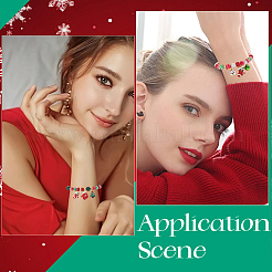 Weihnachtsmotiv DIY-Sets zur Herstellung von Strass-Armbändern aus Legierung und Polymer-Ton&nbsp;DIY-SC0027-63