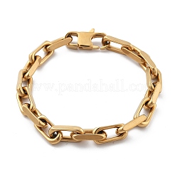Placcatura ionica (ip) 304 catene in acciaio inossidabile bracciali per uomo&nbsp;BJEW-U017-01G
