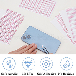 4 foglio 4 stili di adesivi in acrilico imitazione perla fogli di carta per artigianato&nbsp;DIY-SP0002-64A