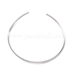 Fabrication de colliers en fil texturé en acier inoxydable 304 anti-ternissement&nbsp;STAS-B036-03P