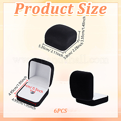Kunststoffabdeckung mit Samtbrosche Verpackungsboxen&nbsp;VBOX-WH0012-04B