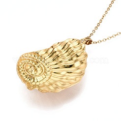 Collane con ciondolo in acciaio inossidabile 304&nbsp;NJEW-T018-16G