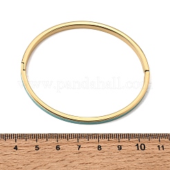 Bracciali rigidi da donna in acciaio inossidabile 304 smaltato con cerniera.&nbsp;SA-CBAC920-15G-01C