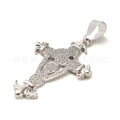Pendentifs avec zircon cubiques à micro-pavés en laiton&nbsp;KK-K355-29P