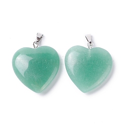 Pendentifs en aventurine vert naturel&nbsp;G-G956-B37-FF
