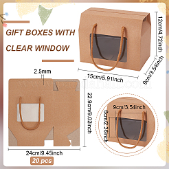 Boîtes à poignées cadeaux en carton&nbsp;CON-WH0086-136B