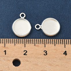 Impostazioni piatto cabochon ciondolo in ottone rotondi&nbsp;KK-K414-14B-S