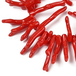 Fili di perline di corallo imitazione acrilica opaca&nbsp;SACR-P033-01A-06