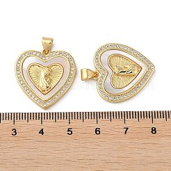 Colgante micropavé cubic zirconia de latón&nbsp;KK-D057-11G