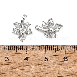 Shegrace Messing-Anhänger mit Mikropavé-Fassung aus klaren Zirkonia&nbsp;XGRQ2O649-424P