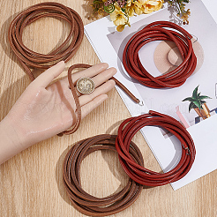 4 pièce de pédale de ceinture en cuir 2 couleurs avec crochet en fer&nbsp;SENE-CY0001-15