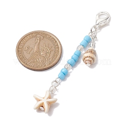 4 pendentif en forme de coquille.&nbsp;HJEW-MZ00049