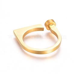 Fingerringe aus Edelstahl 304&nbsp;RJEW-L091-32-G-17mm