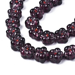 Fili di perle di lampwork irregolari fatti a mano trasparenti&nbsp;LAMP-S194-022A