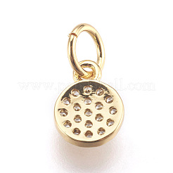 Adornos de latón micropavé de circonia cúbica&nbsp;ZIRC-E152-17G-RS
