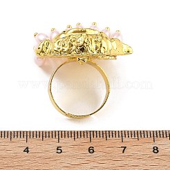 Verstellbare Ringe aus Legierung mit bösem Blick&nbsp;RJEW-A057-02G