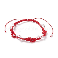 Braccialetti di perline intrecciate con semi di vetro per donna&nbsp;BJEW-MZ00215