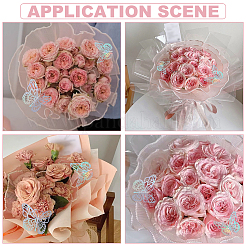 Confezione regalo in rete di poliestere plissettata per bouquet per San Valentino&nbsp;DIY-UN0006-65B