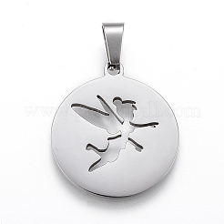 Pendentifs en acier inoxydable 304 anti-ternissement&nbsp;STAS-I086-04P-08