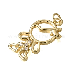 Pendentifs en laiton zircon cubique transparent&nbsp;CU-CBA637A-06G-A