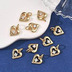 Messing klare Zirkonia Charms&nbsp;XGRQ3P078-580G