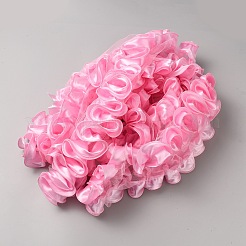 Polyester-Satin-Chiffon-Wellenspitze&nbsp;OCOR-WH0091-05C