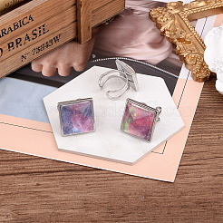 1 caja de 9 almohadillas de acero inoxidable 304 para anillos de ajuste&nbsp;DIY-PJ0001-11