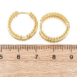 Messing Micro Pave klare Zirkonia Creolen&nbsp;EJEW-D351-09G
