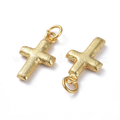 Colgantes de latón con textura&nbsp;ZIRC-G160-52G