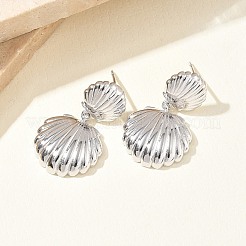 Boucles d'oreilles pendantes en laiton pour femmes&nbsp;EJEW-A167-02A-P
