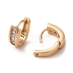 Créoles en laiton avec zircone cubique de micro pave&nbsp;EJEW-C073-17KCG
