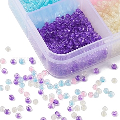 1000 pz 4 colori 8/0 colori interni trasparenti perline di semi di vetro&nbsp;SEED-YW0001-70