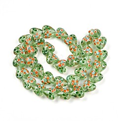 Chapelets de perles vernissées manuelles&nbsp;LAMP-N028-02D