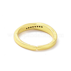 Bague de manchette ouverte en zircone cubique transparente&nbsp;RJEW-H127-05G