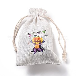 Halloween-Aufbewahrungsbeutel aus Baumwollstoff&nbsp;LS-ABAG-M004-01M