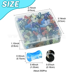 250 Stück transparente Acrylperlen in Farbverlaufsfarbe&nbsp;OACR-FS0001-93
