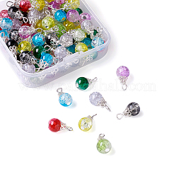 Anhänger aus Crackle-Glas mit Einbrennlackierung&nbsp;CCG-KS0001-01